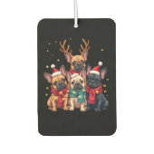 Christmas Lights French Bulldogs Xmas Frenchie Dog Luchtverfrisser (Voorkant)
