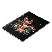 Christmas Lights French Bulldogs Xmas Frenchie Dog Notitieboek (Linkerzijde)