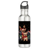Christmas Lights French Bulldogs Xmas Frenchie Dog Waterfles (Voorkant)