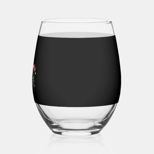 Christmas Lights French Bulldogs Xmas Frenchie Dog Wijnglas Zonder Voet (Links)