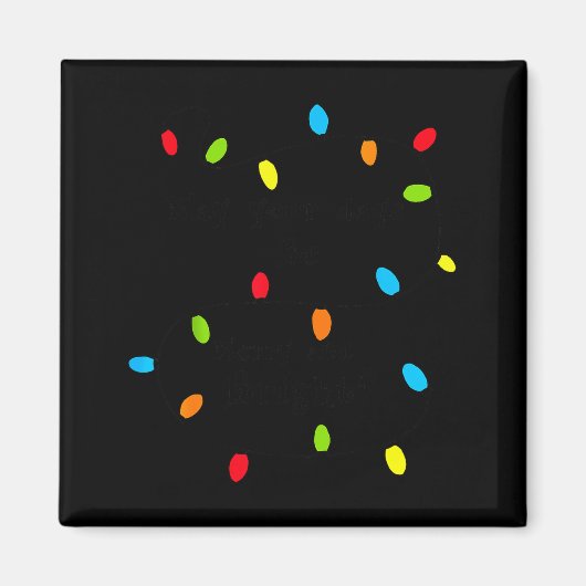 Christmas Lights Fun Holiday Novelty Bulb Strands Magneet (Voorkant)