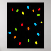 Christmas Lights Fun Holiday Novelty Bulb Strands  Poster (Voorkant)