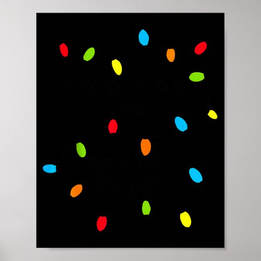 Christmas Lights Fun Holiday Novelty Bulb Strands  Poster (Voorkant)