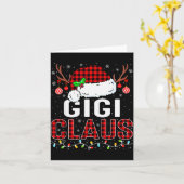 Christmas Lights Gigi Claus Family Matching Xmas P Kaart (Gele Bloem)