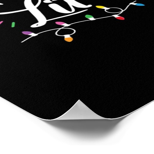 Christmas Lights Humor Let's Get Lit Essential Poster (Hoek)