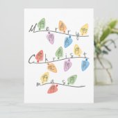 Christmas Lights in Sign Language Feestdagenkaart (Staand voorkant)