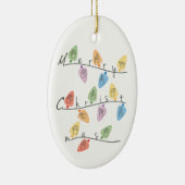 Christmas Lights in Sign Language Keramisch Ornament (Rechts)