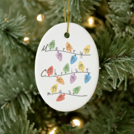 Christmas Lights in Sign Language Keramisch Ornament