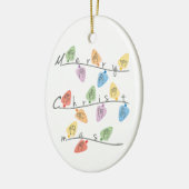 Christmas Lights in Sign Language Keramisch Ornament (Links)