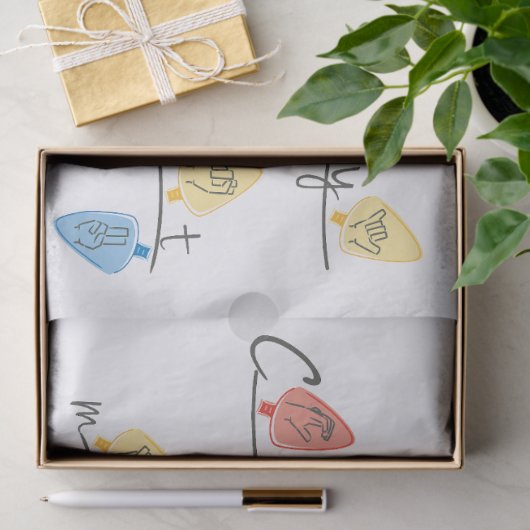 Christmas Lights in Sign Language Tissuepapier (Geschenk)