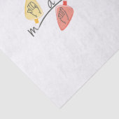 Christmas Lights in Sign Language Tissuepapier (Detail)