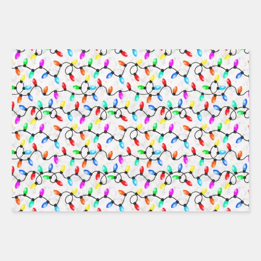 Christmas Lights In The Snow Inpakpapier Vel (Voorkant 3)