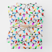 Christmas Lights In The Snow Inpakpapier Vel (In situ)