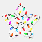 Christmas Lights In The Snow Ster Sticker (Voorkant)