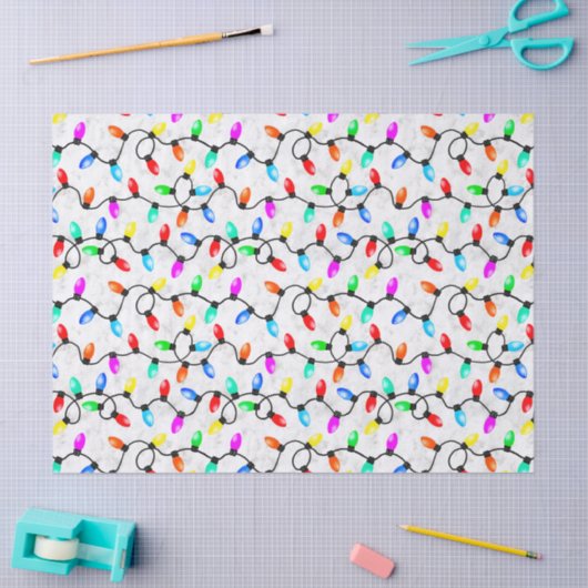 Christmas Lights In The Snow Tissuepapier (Craft)