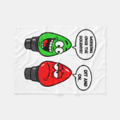 Christmas Lights Joke Light Bulb Working Off On Pu Fleece Deken (Voorkant (Horizontaal))