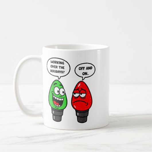 Christmas Lights Joke Light Bulb Working Off On Pu Koffiemok (Links)