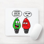 Christmas Lights Joke Light Bulb Working Off On Pu Muismat (Met muis)