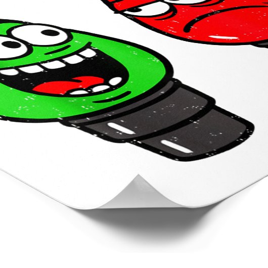 Christmas Lights Joke Light Bulb Working Off On Pu Poster (Hoek)