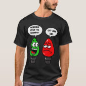 Christmas Lights Joke Light Bulb Working Off On Pu T-shirt (Voorkant)