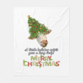 Christmas Lights Koe Lovers Classic T-shirt Fleece Deken (Voorkant)