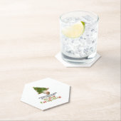 Christmas Lights Koe Lovers Classic T-shirt Kartonnen Onderzetters (Insitu)