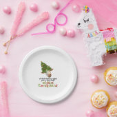 Christmas Lights Koe Lovers Classic T-shirt Papieren Bordje (Feest)