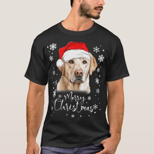 Christmas Lights Labrador Retriever Dog Lover T-shirt (Voorkant)