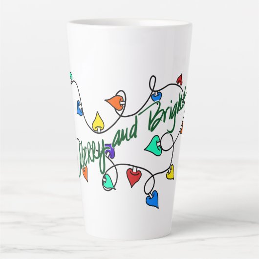 Christmas lights latte mok (Voorkant)