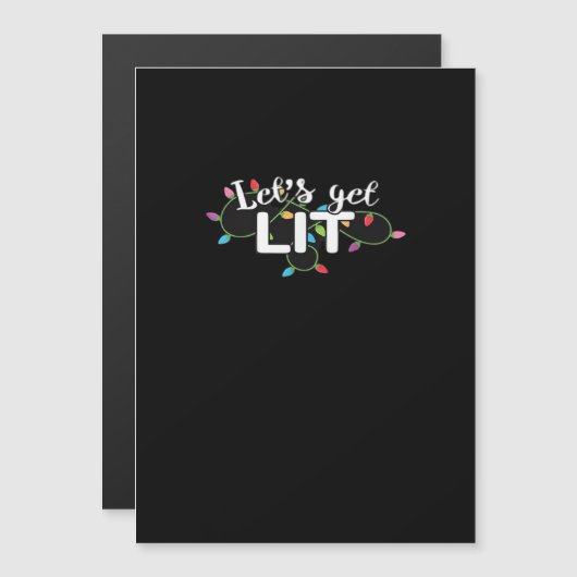 Christmas Lights Let's Get Lit Gift Classic (Voorkant / Achterkant)