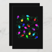 Christmas Lights -Let's Get Lit Lights- Merry & Br Feestdagenkaart (Voorkant / Achterkant)