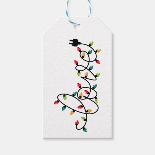 Christmas Lights Love Cadeaulabel (Voorkant)