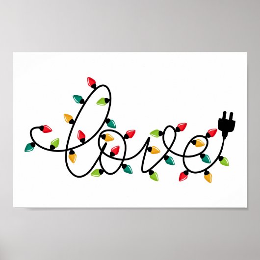 Christmas Lights Love Poster (Voorkant)