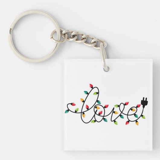 Christmas Lights Love Sleutelhanger (voorkant)