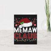 Christmas Lights Memaw Claus Family Matching Xmas  Kaart (Voorkant)