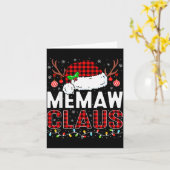 Christmas Lights Memaw Claus Family Matching Xmas  Kaart (Gele Bloem)