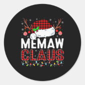 Christmas Lights Memaw Claus Family Matching Xmas  Ronde Sticker (Voorkant)