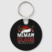 Christmas Lights Memaw Claus Family Matching Xmas Sleutelhanger (Voorkant)