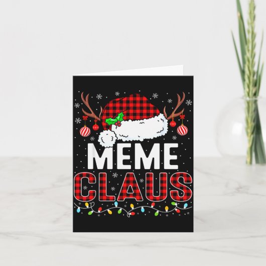 Christmas Lights Meme Claus Family Matching Xmas P Kaart (Voorkant)