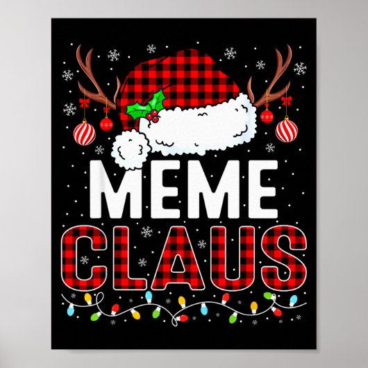 Christmas Lights Meme Claus Family Matching Xmas P Poster (Voorkant)