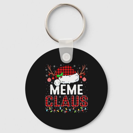Christmas Lights Meme Claus Family Matching Xmas P Sleutelhanger (Voorkant)