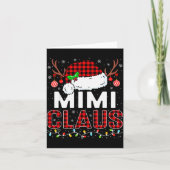 Christmas Lights Mimi Claus Family Matching Xmas P Kaart (Voorkant)