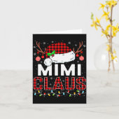 Christmas Lights Mimi Claus Family Matching Xmas P Kaart (Gele Bloem)