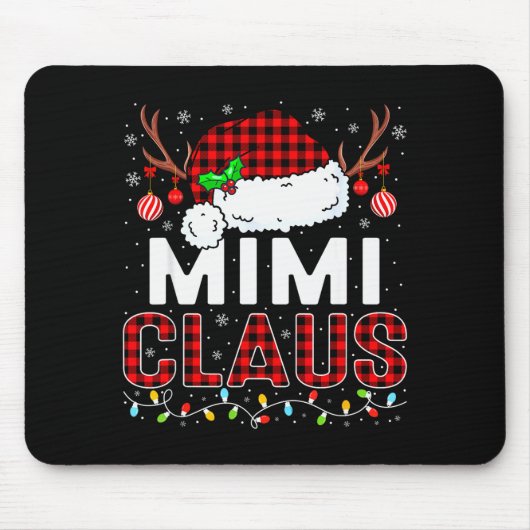 Christmas Lights Mimi Claus Family Matching Xmas P Muismat (Voorkant)