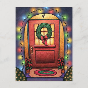 CHRISTMAS LIGHTS OPEN HOUSE PARTY INVITATION KAART