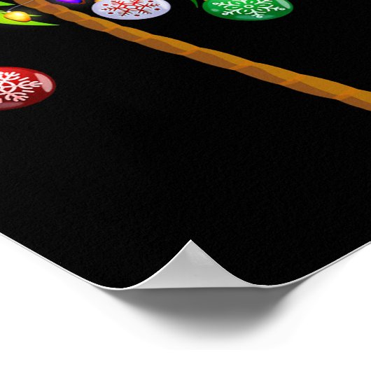 Christmas Lights Palm Tree Fun Hawaii Beach Tropic Poster (Hoek)