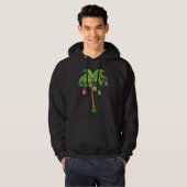 Christmas Lights Palm Tree  Hawaii Beach Tropical  Hoodie (Voorkant volledig)