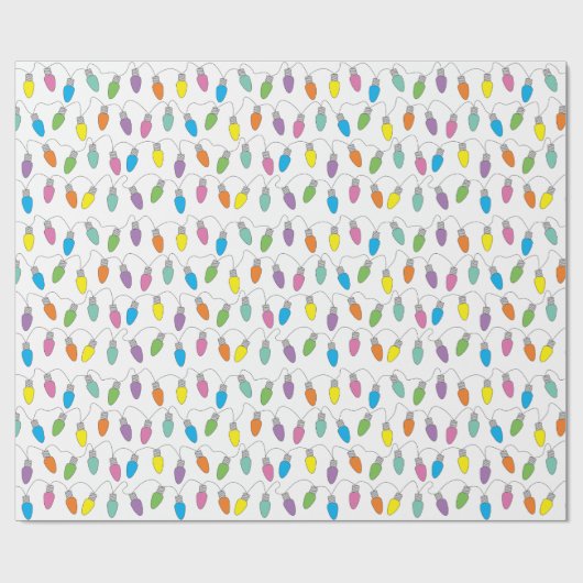 Christmas lights pattern cadeaupapier (Vlak)