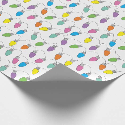 Christmas lights pattern cadeaupapier (Hoek)