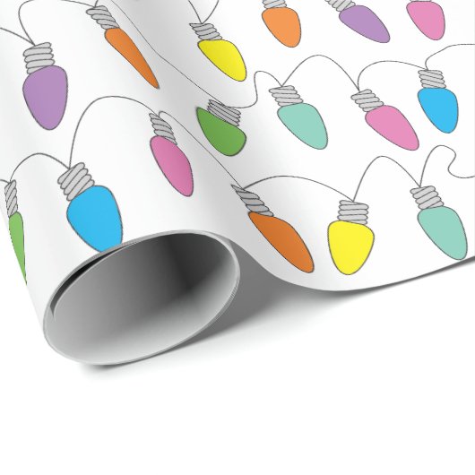 Christmas lights pattern cadeaupapier (Rol Hoek)